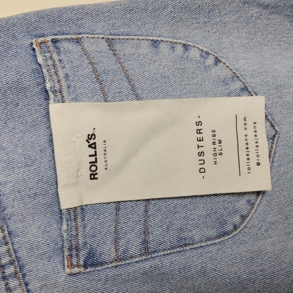 NWT Rolla's Dusters Ankle length Jeans Light Wash High Waisted Size 30 straight - Picture 8 of 9